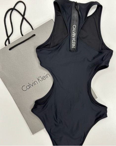 Plavky dámské Calvin Klein černé celkové
